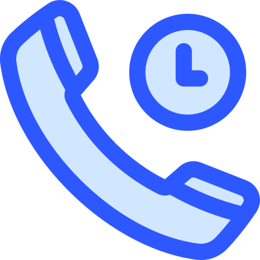 blue phone contact icon