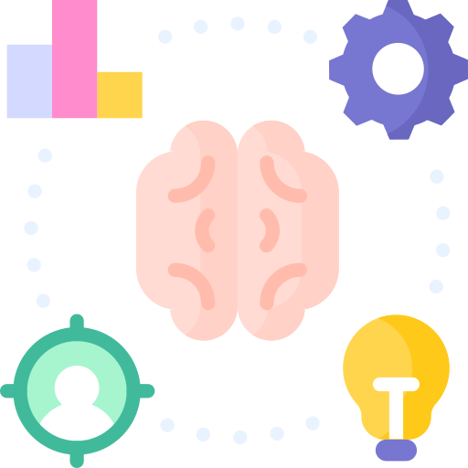 graphic of a brain surrounded by other icons